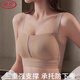 浪莎（LangSha）超薄款无痕大码内衣女大胸显小聚拢收副乳防下垂全罩杯调整型文胸 肤色 M 【34/75BCD】