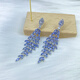 Yixiang Tanzanite Banquet S925 Silver Luxurious Gemstone Tanzanite Earrings Temperament European and American Evening Makeup Earrings Tanzanite Banquet S925 Silver Luxury