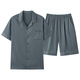 Langsha pareja pijama de seda de hielo verano ropa delgada de manga corta para el hogar 2025 nuevos hombres y mujeres de seda de hielo pueden desgastar traje xns16805 mujeres 16605 hombres 2xl hombres