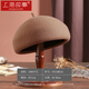 Shanghai Story Women's 100% Wool Hat Autumn and Winter Warm Woolen Beret Showing Face Small Birthday Gift Camel
