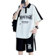 PEI Shiyan Teenager kurzärmelig T-Shirt Boy 12-15 Jahre alte Schüler der Junior High School Hälfte Ärmeln Big Children Handsome Trendy Summer Sports Anzug 6629 Weißer Anzug M 80-100jin [Jin entspricht 0,5 kg]