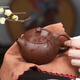 Zanghu Tianxia Authentic Yixing Purple Clay Pot Purely Handmade Original Mineral Purple Clay Xishi Pot Household Chinese Purple Clay Kung Fu Tea Set Teapot Xishi Pot 220ml