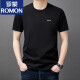 罗蒙（ROMON）男士短袖t恤夏季新款潮流棉简约圆领上衣休闲凉感体恤衫男T YS9929蓝色【带标】 均码 105【90-110斤】