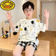 G.Duckkids Boy Pajamas Niños Summer Summer delgado algodón puro Traje de manga corta Niños de tamaño mediano de 12 años ropa de verano de moda DW-826 Little Amarillo Duck [algodón] 100 8 tamaños recomendados 90-100 cm de peso 2
