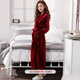 Yalu Couple Nightgown Women's Autumn and Winter Long Thick Coral Velvet Red Bridal Knot Wedding Dressing Robe Men's Bathrobe Pajamas Burgundy Female 2XL 180-220 Jin Jin is equal to 0.5 kg
