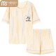 Modal con pijamas de algodón puro integrado para almohadillas para mujeres para pantalones cortos de verano, linda y dulce tamaño de ropa de verano de verano con pantalones cortos de almohadilla - G1047 M [recomendado 80-100Jin [Jin iguala 0.5 kg]]]