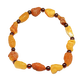 Xinxiangdu Natural Baltic Sea Raw Stone Sea-Drifted Seeds Blood Amber Bracelets for Men and Women Blood Amber Separated Beads Sea-Drifted Seeds Bracelet Approximately 7+mm 4g
