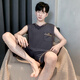 Dugu jialuo modal pyjamas vestige masculin glace de soie d'été sans manches mince adolescente étudiante étudiante de grande taille de vêtements de maison