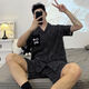 Pajama de fibra de limón Pajamas Summer Shorts Shorts Cartoon Teen Teen Casual Summer Fin Alineal Home Student Set 6623 Men M Standard (alto 165100Jin [Jin equivale a 0.5 kg])