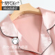 
Modal nightgown for women in summer ice silk short sleeve thin shirt cardigan pajama skirt feeling summer simulated silk mid skirt 9902 wheat flour L