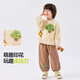 Dudujia Children's Autumn Knitted Suit Boys Cardigan Top Casual Pants Autumn Clothes Girls Cartoon Two-piece Baby Children's Clothing Green 80