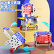 Boîte à outils à vis à vis pour les jouets pour enfants pour garçons de 3 à 6 ans, exercices électriques disassenés et rénovés à la main. Version mise à niveau de la table à trois outils déformée_Trolley Box_Roller Slip