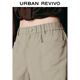 
UR2025 summer new women's casual simple elastic waist loose pocket shorts UWM650041 green khaki M