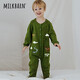 Milkbarn Baby Oneswear Jacquard Pullover Baby Herbst und Winterkleidung Säugling Strickkriechkleidung OneSwear Tomate rot 66 cm (3-6m)