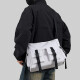 Casual versatile multi-pocket simple solid color large capacity men's crossbody bag black
