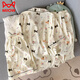 Cat Man (Miiow) Pajama de algodón puro para mujeres en la gasa delgada de verano Cardigans japoneses de algodón de manga corta Cardigans con juego de tres piezas Spring Yunduo Cotton-J9901# Paradise Puppy Set M [sugerencia 75-100Jin [Jin equivale a 0.5 kg]]]