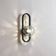 HP Fashion Home Postmodern Glass Gold Wall Wall Wall Bedside Bunding Lights Small Wall Lights Ingeniería del hotel Corredor Luces de pared 6624B Modelo Gold-40*15cm-E27