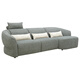 Lezhibao LAZBOY fabric zero wall function sofa living room multi-person imperial concubine position Chenille sofa blue star 673 wave blue-3.23m large three-person right electric left special shape