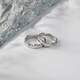 RHODON Glimmer Couple Rings A pair of high-end plain rings for male and female students, tail rings, engraving gifts, closed sterling silver rings, women's + men's (one pair), please note the size when ordering