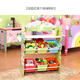 
teamsonFondoqi Baby Bookshelf Picture Bookshelf Children's Toys Storage Cabinet Furniture Kindergarten Pink Jungle Adventure 3-Floor Storage Chair TD-12799A