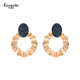 Eternelle French Eternal Bohemian Retro Earrings 2024 New Niche Design Temperament Earrings Elegant Blue