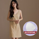 
Langsha pajamas for women in summer solid color new thin vest with chest pad in summer can wear nightgown casual and simple home clothes 11977 with chest pad M