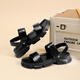 Walker Shop Pantoffeln für Männer [ausgewählte Top-Layer-Cowide-Stoff] Nicht-Schlupf-, schmutzige, modische, vielseitige lässige und einfache Männersandalen Blau 38