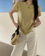 Zhidou Dou Runxi 3883 jours Tobs à manches courtes à manches courtes à manches courtes à manches courtes pour femmes 2025 printemps et d'été Soft Glutinest Loose Base Top Blanc One Taille One Taille