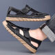 RankDavey Light Luxury New Brand 2025 NUEVA VERSATILES VERSATILES DE DOPAMINA Sandalias sandalias de los pies superados para hombres Real 9197 Black 38