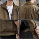 JEEP SPIRIT jacket men's autumn and winter American retro pilot loose thickened handsome casual men's work jacket men's brown XL suitable weight 145-160Jin Jin equals 0.5 kg