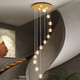 OPP (Opple) 2025 Neue moderne einfache Villa Duplex-Gebäude hohl Spiralhaus Lange Kronleuchter kreativer minimalistischer Loft 9276-Diameter 600-12 Kopfhöhe 2600 mm-three