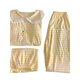 Velvet ártico Ropa para el hogar de gran tamaño para mujeres 2025 Nuevo verano Papelado de manga corta Sweet Princess Fengyunduo Pajamas Conjunto de tres piezas H9923 Frog Tear [estilo de solapa pequeña] M