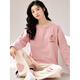 Victoria's style pure cotton pajamas for women in spring and autumn long sleeves two-piece set summer autumn and winter 2025 new cute cotton home clothing set [Long set] G9928 M women (weight 75-95 Jin [Jin equals 0.5 kg])