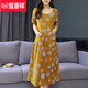 Hengyuanxiang summer new large-size loose cotton silk nightgown, middle-aged and elderly women's clothing, floral style, belly-covering mother fashion, 9922 model No. 13 XL (recommended 90Jin [Jin equals 0.5 kg]-120Jin [Jin equals 0.5 kg])
