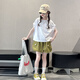 Mokitoul Girls Shorts Set Summer Thin 2025 New Children's Super Good Short Short Girls 'Summer Tinfit Two-Piece Set (emballage de boîte cadeau haut de gamme) 40 cm2 1