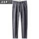 JEEP SPIRIT春夏季2025年新款休闲裤男修身直筒裤夏季小脚弹力百搭男裤子长裤 653灰色 33