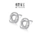 Ming brand jewelry platinum Pt950 platinum flow ring earrings gift for women BFH0100 platinum earrings about 2.44 grams