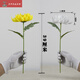 New type of sacrificial flower, tomb-sweeping chrysanthemum, memorial bouquet, Qingming Festival supplies collection, simulated tomb-placed silk flowers, 1 white chrysanthemum and 1 yellow chrysanthemum each (with exquisite bag)