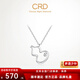 CRD Ke Laidi spot sparkling pt950 platinum diamond gourd necklace platinum chain set gift for girlfriend 2.95g-gourd necklace