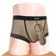 Herren-Tanga Sexy T-Touser Herren hohl volle transparent niedrige Taille dünner Gürtel Stretch dichtes kreativer Unterwäsche T-290 Rot transparent) M2.1-2.2