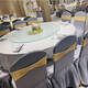 Shantou Lincun Customized Hotel Chair Cover Hotel Conference Banquet Wedding Restaurant Thickened Elastic Waterproof Hotel Chair Cover Cover 2024 New Gray Thickened Anti-Slip Small Bow Factory Micro 1391
