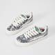 Lightning x Storm Picasso Paintings co-marqués Lightning Men and Women's Shoes for Revenge Storm Small Fragrant Pain Chaussures Couple Skate Skateboard LS-699 Starry Sky Blue 43