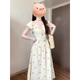 
Muni dress summer French 2025 new style simple cartoon vacation to look slim and waist-hugging temperament floral skirt French tea break dress [Rabbit] size L