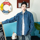 Meijia (MLB) Männer und Frauenelbe Denimjacke 2025 Neue Sportswear Fashion Ins Jacke Top Langarm Shirt 3Adrm0841-50ins xs