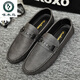 
Woodpecker versatile black work light new breathable men's shoes for men's love bean shoes for men's students casual soft leather D829 black 39