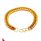 Laohuangxiang gold-wrapped silver bracelet for men, domineering boss chain, real men's trendy gold bracelet that does not fade, S buckle tank chain 10mm, about 33g