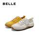 百丽（Belle）舒适软薄底阿甘鞋女2025秋新便捷松紧后帮休闲鞋B2735CM5 灰色 37 (235mm)