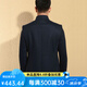 
Hongdu woolen coat short stand collar middle-aged men's jacket Parker wool coat Blue EL2870-1 XL 180/96XL