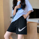 耐克（NIKE）女装运动套装25夏新款舒适透气简约短袖T恤宽松五分裤短裤两件套 休闲T恤+宽松五分裤 M