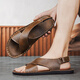 Sandalias de verano de carpintería de verano zapatos de playa de cuero genuino para hombres zapatos de cuero casuales de moda de moda de moda.